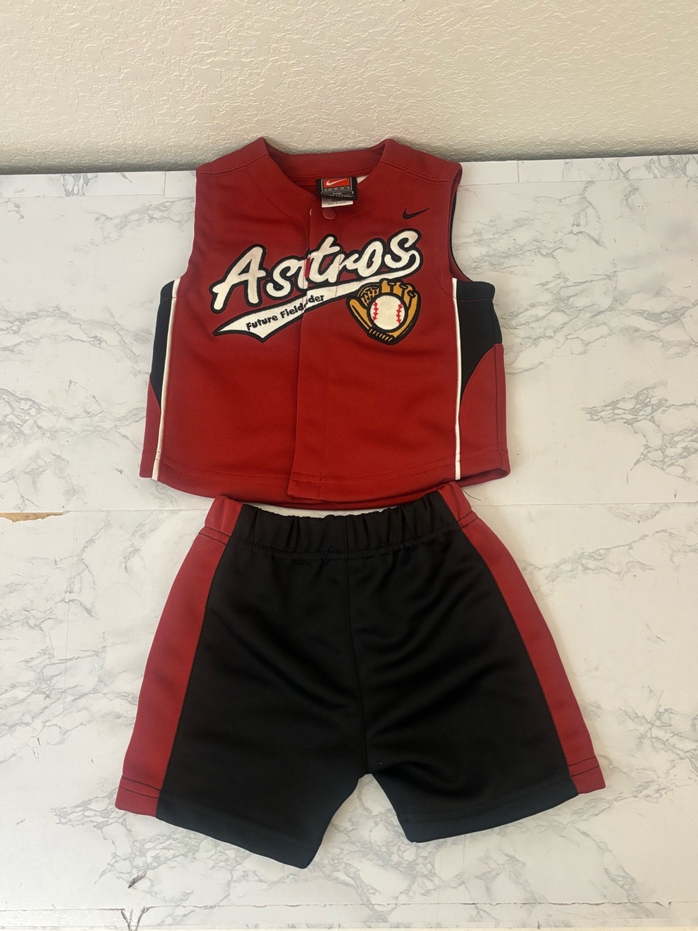 Vtg Nike Houston Astros Baby Boy Uniform Set Sz 6-9 Months Clemens Jersey